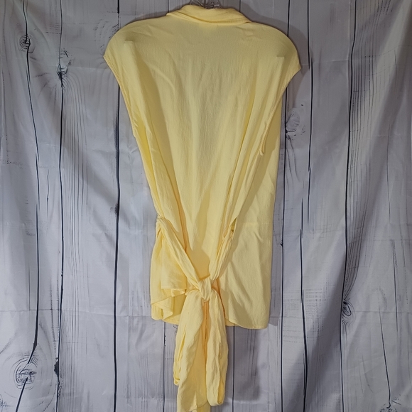 J.Jill Yellow Wrap Rayon Top - Picture 8 of 10